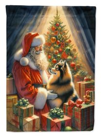 Finnish Spitz & Santa Claus Garden Flag Mailbox Flag Decorative Yard Flag Banner Outside Patio Artwork Yard Flower Beds Garden