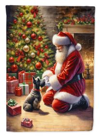 Scottish Terrier & Santa Claus Garden Flag Mailbox Flag Decorative Yard Flag Banner Outside Patio Artwork Yard Flower Beds Garden