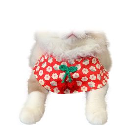 Small Dog  Cute Cherry Bibs Scarf Pet bandana Neckerchief Accessories Red