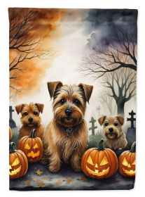 Norfolk Terrier Spooky Halloween Garden Flag Mailbox Flag Decorative Yard Flag Banner Outside Patio Artwork Yard Flower Beds Garden