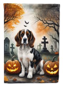Welsh Springer Spaniel Spooky Halloween Garden Flag Mailbox Flag Decorative Yard Flag Banner Outside Patio Artwork Yard Flower Beds Garden
