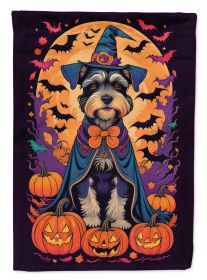 Schnauzer Witchy Halloween Garden Flag Mailbox Flag Decorative Yard Flag Banner Outside Patio Artwork Yard Flower Beds Garden