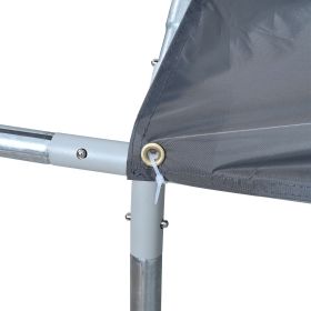 Large Metal pen with Run Walkin pen for Yard with Waterproof Cover 13.1 x 9.8 x 6.6 ft Dome Roof Large Cage Silver
