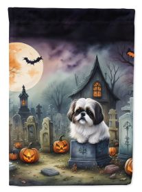 Shih Tzu Spooky Halloween Garden Flag Mailbox Flag Decorative Yard Flag Banner Outside Patio Artwork Yard Flower Beds Garden