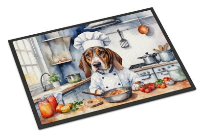 American English Coonhound The Chef Doormat Front Door Mat Indoor Outdoor Rugs for Entryway, Non Slip Washable Low Pile, 18H X 27W -I