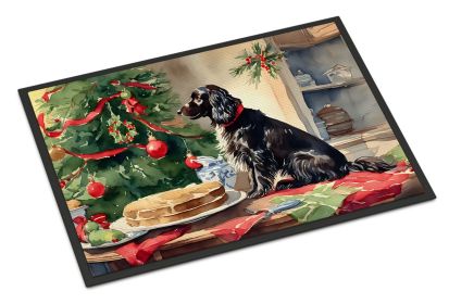Boykin Spaniel Christmas Cookies Doormat Front Door Mat Indoor Outdoor Rugs for Entryway, Non Slip Washable Low Pile, 18H X 27W -F