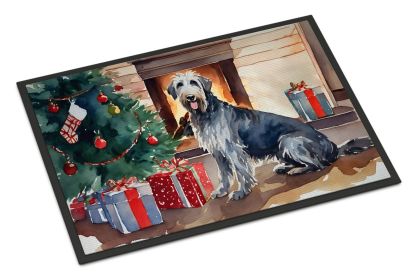 Irish Wolfhound Cozy Christmas Doormat Front Door Mat Indoor Outdoor Rugs for Entryway, Non Slip Washable Low Pile, 18H X 27W -I