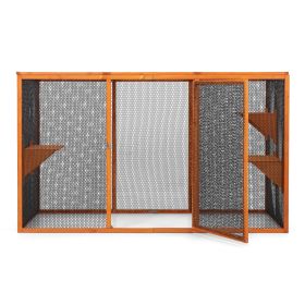Detachable  Enclosure with Waterproof Roof & 3 Jumping Platforms Orange