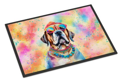 Mastiff Hippie Dawg Doormat Front Door Mat Indoor Outdoor Rugs for Entryway, Non Slip Washable Low Pile, 24H X 36W -B