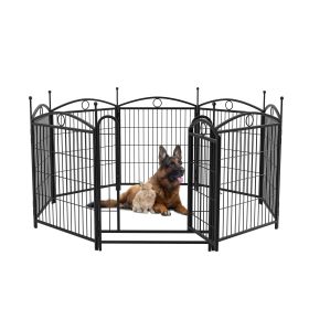 Dog Playpen Indoor 32 inch 8 Panels Metal Pen Fence Outdoor Exercise with Doors Heavy Duty L/M/S Dogs Indoor Outdoor Foldable Pet Exercise Pen