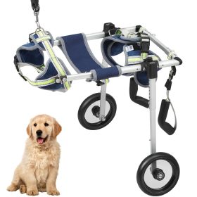 VEVOR 2 Wheels Wheelchair for Back Legs Lightweight & Adjustable Assisting in Healing for Injured Disabled Paralysis Hind Limb Weak (XS)