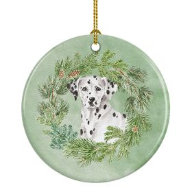 Dalmatian Christmas Wreath Ceramic Ornament Christmas Tree Hanging Decorations for Home Christmas HolidayParty