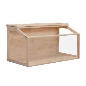 Wooden Hamster Cage Small Animals House Acrylic Hutch for Dwarf Hamster Guinea Pig Chinchilla Openable Top with Air Vents
