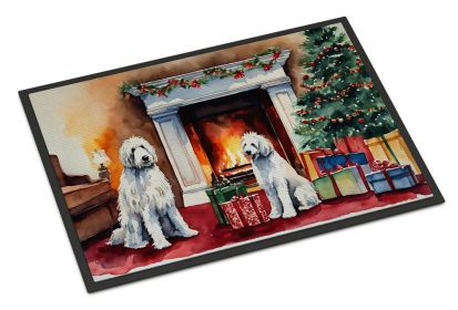 Komondor Cozy Christmas Doormat Front Door Mat Indoor Outdoor Rugs for Entryway, Non Slip Washable Low Pile, 18H X 27W -L