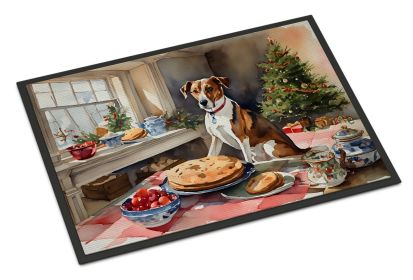 English Foxhound Christmas Cookies Doormat Front Door Mat Indoor Outdoor Rugs for Entryway, Non Slip Washable Low Pile, 18H X 27W -D