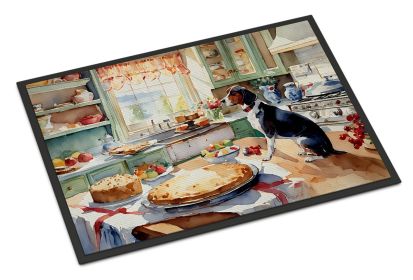 American English Coonhound Christmas Cookies Doormat Front Door Mat Indoor Outdoor Rugs for Entryway, Non Slip Washable Low Pile, 18H X 27W -F