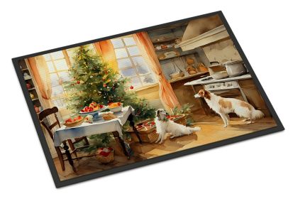 Borzoi Christmas Cookies Doormat Front Door Mat Indoor Outdoor Rugs for Entryway, Non Slip Washable Low Pile, 18H X 27W -E