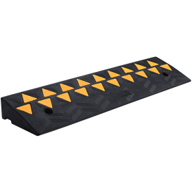 VEVOR Rubber Curb Ramp 3.7" Rise Height Sidewalk Curb Ramp 10" Width 39.4" Length Driveway Ramp for Curb 15T Heavy Duty Rubber Ramp Bikes