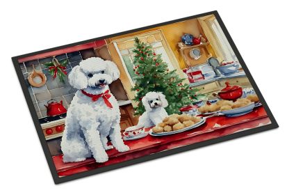 Poodle Christmas Cookies Doormat Front Door Mat Indoor Outdoor Rugs for Entryway, Non Slip Washable Low Pile, 24H X 36W -B
