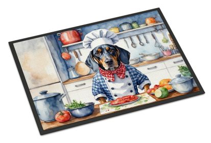 Bluetick Coonhound The Chef Doormat Front Door Mat Indoor Outdoor Rugs for Entryway, Non Slip Washable Low Pile, 24H X 36W -D