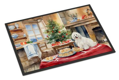 Coton De Tulear Christmas Cookies Doormat Front Door Mat Indoor Outdoor Rugs for Entryway, Non Slip Washable Low Pile, 24H X 36W -L