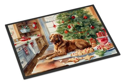 Chesapeake Bay Retriever Christmas Cookies Doormat Front Door Mat Indoor Outdoor Rugs for Entryway, Non Slip Washable Low Pile, 24H X 36W -H