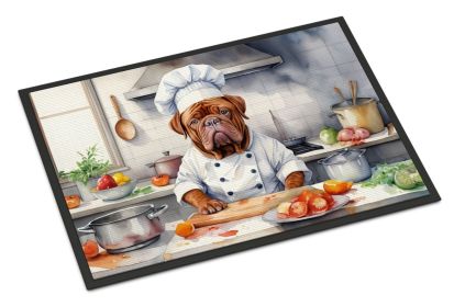 Dogue de Bordeaux The Chef Doormat Front Door Mat Indoor Outdoor Rugs for Entryway, Non Slip Washable Low Pile, 24H X 36W -B