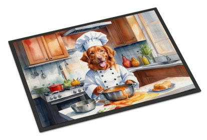 Nova Scotia Duck Tolling Retriever The Chef Doormat Front Door Mat Indoor Outdoor Rugs for Entryway, Non Slip Washable Low Pile, 24H X 36W -G
