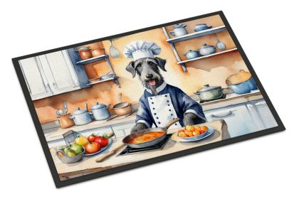 Scottish Deerhound The Chef Doormat Front Door Mat Indoor Outdoor Rugs for Entryway, Non Slip Washable Low Pile, 24H X 36W -I