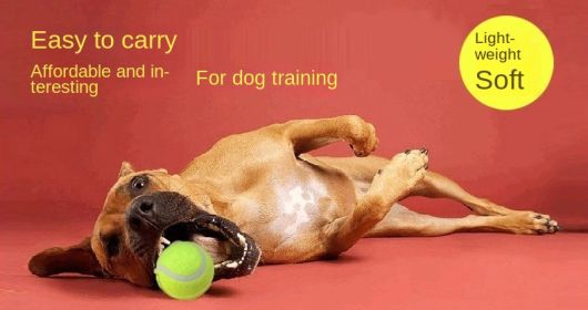 3pcs Pet dog toy tennis toy micro elastic ball dog throwing interactive dog ball training dog-O
