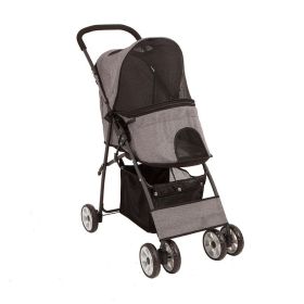 Puppy Pet Four Wheels Dog Jogger  Stroller Trolley One-Click Folding Travel Pet Carrier Trolley Foldable Travel Carriage s Cart Pram
