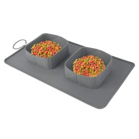 Pet Collapsible Dog Bowl Foldable Expandable Silicone  Feeding Bowl Travel Bowl
