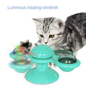 Spinning windmill teasing cat toy luminous mint sucker toy cat biting self-excited toy 2 windmills-X