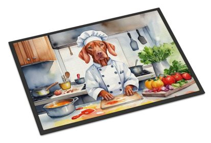 Vizsla The Chef Doormat Front Door Mat Indoor Outdoor Rugs for Entryway, Non Slip Washable Low Pile, 24H X 36W -A
