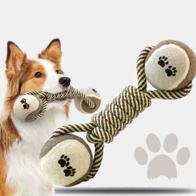 1pc Bone Shaped Cotton Rope Dog Chewing Toy; Dog Chew Toy-S