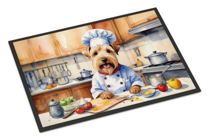 Wheaten Terrier The Chef Doormat Front Door Mat Indoor Outdoor Rugs for Entryway, Non Slip Washable Low Pile, 24H X 36W -I