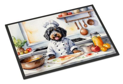 Bernedoodle The Chef Doormat Front Door Mat Indoor Outdoor Rugs for Entryway, Non Slip Washable Low Pile, 24H X 36W -J