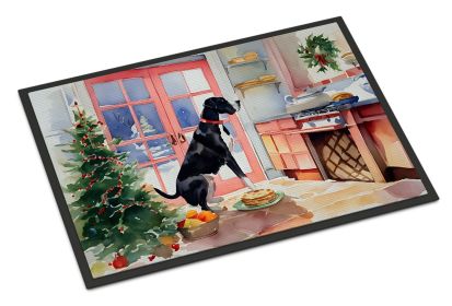 Great Dane Christmas Cookies Doormat Front Door Mat Indoor Outdoor Rugs for Entryway, Non Slip Washable Low Pile, 24H X 36W -K