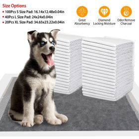 40Pcs Dog Pee Training Pads Super Absorbent Leak-proof Quick Dry Pet (Quantity: 40Pcs, size: L)
