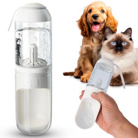 Portable Dog Water Bottle Dispenser 12 Oz 11.8 x 7.9 x 9.2 Inch Pack of 40 Water Bottles ABS Travel Water Bottle with Silicone Strap & Cotton Filter (Material: Cotton, Color: Silver)