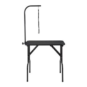 VEVOR Pet Grooming Table Arm with Clamp 32''x18'' Dog Grooming Station Foldable Pets Grooming Stand No Sit Haunch Holder Grooming Loop Bearing 220lbs (Number Of Stabilizer Arms: Single Arm, size: 32 Inch)