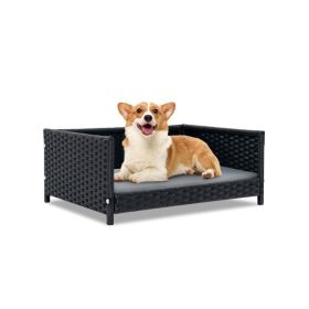 Indoor Outdoor Pet Bed for Medium Small Dogs s (Color: Grey, size: Pet Supplies)