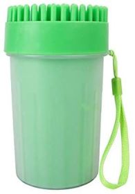 Pet Portable Paw Cleaner Dog Paw Washer Cup Paw Cleaner for s & Small / Medium / Large Dogs (Color: Green, size: large)