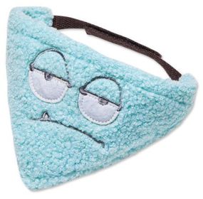 Touchdog 'Dizzy-Eyed Cyclops' Cotton Velcro Dog bandana & Scarf (Color: Blue, size: large)