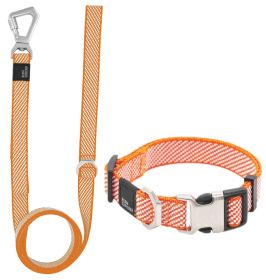 Pet Life 'Escapade' Outdoor Series 2-in-1 Convertible Dog Leash & Collar (Color: Orange, size: large)