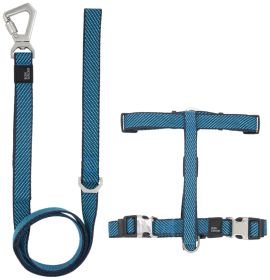 Pet Life 'Escapade' Outdoor Series 2-in-1 Convertible Dog Leash & Harness (Color: Blue, size: large)