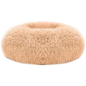Pet Dog Bed Soft Warm Fleece Puppy  Bed Dog Cozy Nest Sofa Bed Cushion M Size (Color: Brown, size: M)