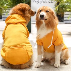 Plaid Dog Hoodie Pet Clothes Sweaters with Hat & Pocket Christmas Classic Plaid S/M Dogs Dog Costumes (colour: Big dog zipper pocket sweater ginger, size: 2XL (chest circumference 60, back length 42cm))