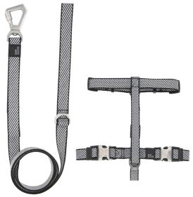 Pet Life 'Escapade' Outdoor Series 2-in-1 Convertible Dog Leash & Harness (Color: Grey, size: large)