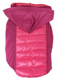 Pet Life 'Apex' Lightweight Hybrid 4-Season Stretch & Quick-Dry Dog Coat w/ Pop out Hood (Color: Pink, size: X-Small)